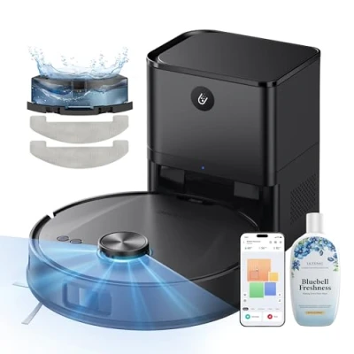 Immagine di Ultenic T20 Pro Robot aspirapolvere Lavapavimenti con Mappatura, connesso WiFi/Alexa/App, 6 modalità di pulizia, 8000 Pa, ideale per peli animali domestici