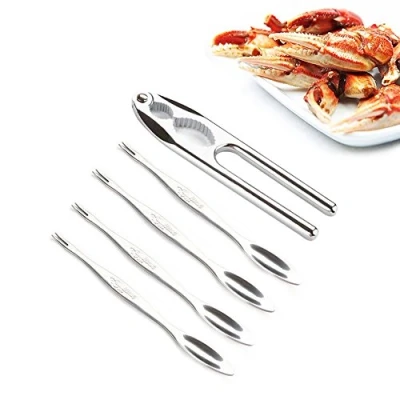 Immagine di Miusikit Acciaio inossidabile Toolkit frutti di mare Cracker schiaccianoci,Frutti mare,Noccioline,Crostacei,Aragosta e granchio strumento (5 pezzi)