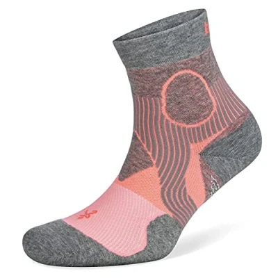 Immagine di Balega Unisex Support Quarter Calzini da corsa, Sherbet Rosa/MedioGrigio, Small, EU Dimensione 36 39.5