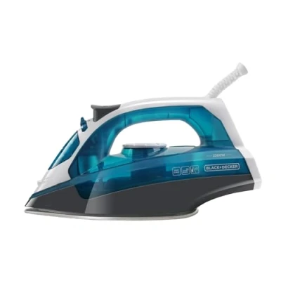 Immagine di BLACK+DECKER BXIR2200E Ferro da stiro a vapore, 2200 W, colpo di vapore 0 120g/min, alta scorrevolezza, piastra in acciaio inossidabile, punta precisione, ergonomico, plastica, blu