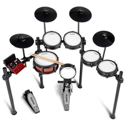 Immagine di Alesis Nitro Pro XL Batteria elettronica a 10 pezzi con pad dual zone in mesh, più di 500 suoni BFD, Bluetooth, Drumeo, USB MIDI