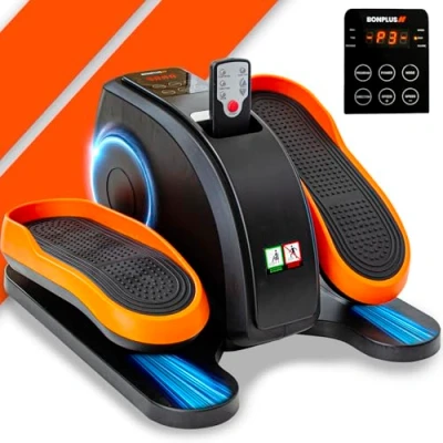 Immagine di Bonplus BP Mini ellittica elettrica bidirezionale Pedana motoria esercizi di gambe Telecomando Display velocità e calorie 3 programmi automatici 60 W