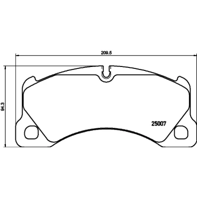 Immagine di HELLA 8DB 355 015 801 Kit pastiglie freno Predisposto per contatto segnalazione usura con accessori PORSCHE: Macan, Cayenne, Panamera