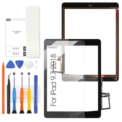 Immagine di Schermo di ricambio per iPad 9.7 2018 6 6th A1893 A1954 6a generazione Touch Screen iPad6 digitalizzatore con pulsante Home (nero)