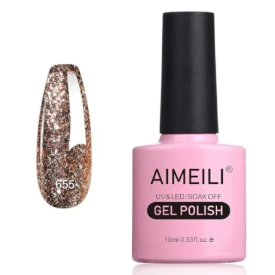 Immagine di AIMEILI Smalto Semipermanente in Gel UV LED per Unghie Kit Smalti Semipermanenti Soak off Colori Manicure Flash di Esplosione Autunnale e Invernale (655) 10ml