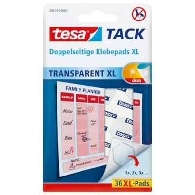 Immagine di tesa TACK Tappetini adesivi a due lati Trasparente Contenuto: 36 pz.