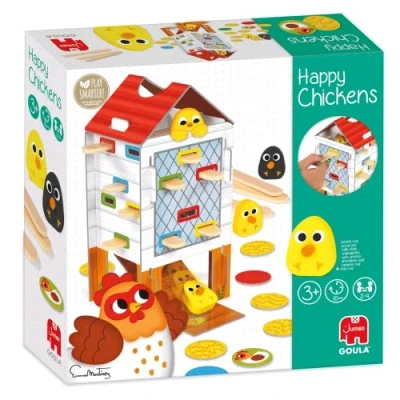Immagine di Goula Chicken Happy Chickens Un Gioco di abilità per Bambini dai 3 Anni, cartone, Multicolore, 53170
