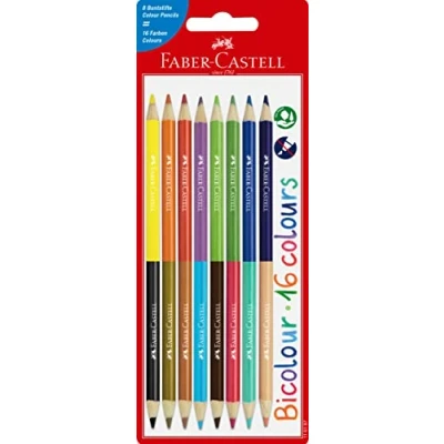 Immagine di Faber Castell Set di 8 Matite Bicolor 16 Colori