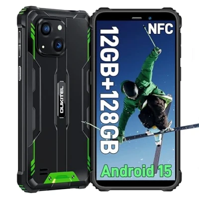 Immagine di OUKITEL WP32 Smartphone Rugged 12GB(4+8) RAM + 128GB ROM Telefono Indistruttibile 6.0&quot; HD+ 6300mAh Android 13 Cellulare Impermeabile IP68 20MP 5MP Dual Camera SIM 4G/Face ID/NFC/OTG/GPS