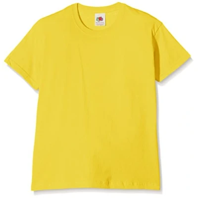 Immagine di Fruit of the Loom Original T. Maglietta, Giallo (Yellow), 10 11 Anni (Taglia Produttore: 140 cm) Bambini e Ragazzi Bambine Ragazze