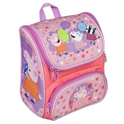 Immagine di Scooli Borsa per la scuola materna CUTIE Peppa Pig Scomparto principale e tasca anteriore Spallacci schienale imbottiti Ideale bambini dai 3 anni in su