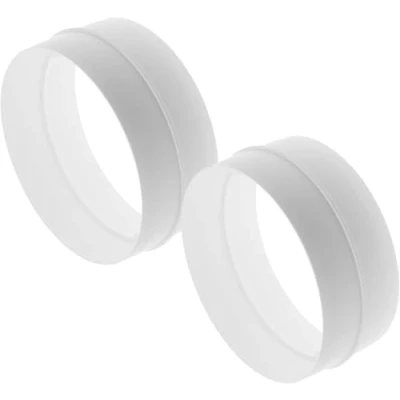 Immagine di Vent Systems Confezione da 2 accoppiatori per condotti di ventilazione in linea maschio tubi 15,2 cm, dritti linea, connettore plastica