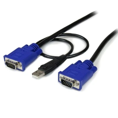 Immagine di StarTech.com Cavo KVM USB sottile 2 in 1 4,5 m (SVECONUS15)
