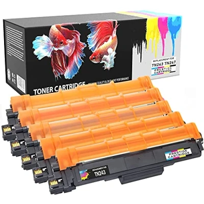 Immagine di PRESTIGE CARTRIDGE KIT 5 Compatibili Toner con CHIP per TN 243 247 Brother DCP L3510CDW L3550CDW HL L3210CW L3230CDW MFC L3710CW L3750CDW L3770CDW
