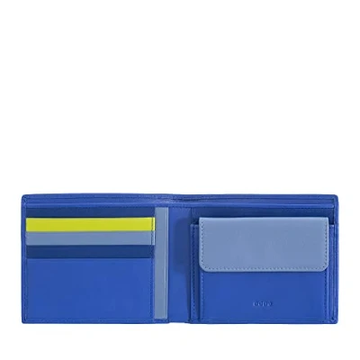 Immagine di DUDU Portafoglio uomo RFID in pelle Nappa colorato con portamonete e porta carte Fiordaliso