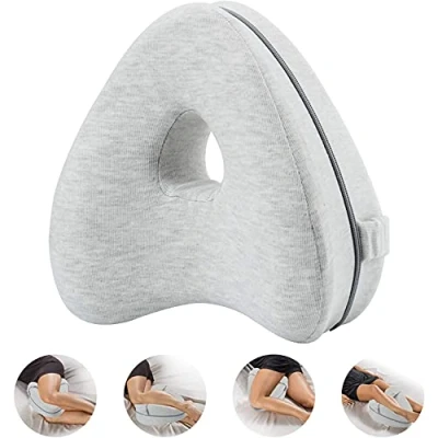 Immagine di CREATESTAR Cuscino per Gambe Leg Pillows,Cuscino Ginocchia Dormire con Federe Rimovibile,Cuscino Ergonomico Ortopedico in Memory Foam Sostegno Ginocchia,Anca,Aiuta a Meglio Gravidanza