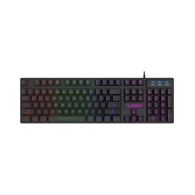 Immagine di HAC24 RGB LED Gaming QWERTZ tastiera nera USB Keyboard illuminata layout tedesco