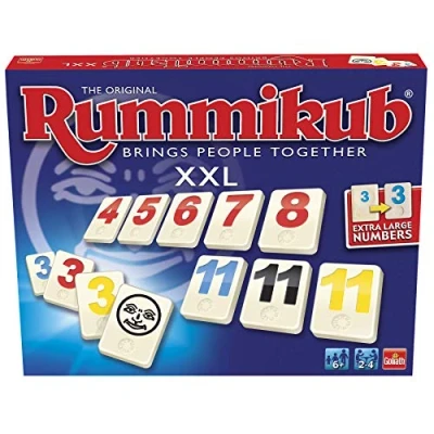 Immagine di Goliath Rummikub XXL con numeri Più grandi. facile da leggere. Il famoso gioco di strategia per tutta la famiglia. Crea trio o scale. Divertiti questo tutte le età, 928842