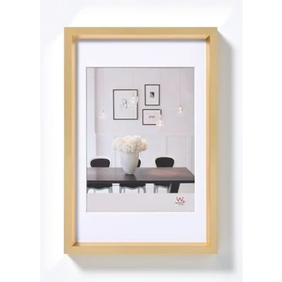 Immagine di walther design oro 50 x 70 cm con passe partout, cornice in plastica Steel Style ES070G