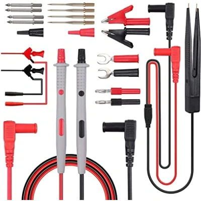 Immagine di Fasizi Multi Kit Linea di Misura 21 in 1 multimetro Elettrico con pinze a Coccodrillo sonda Prova Spina Banana Cavo per Tester Tensione