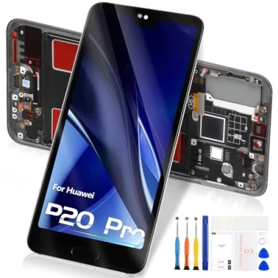 Immagine di Atwist Schermo LCD per Huawei P20 PRO CLT L29 L09, Display Touch Screen Digitalizzatore Hauwei Vetro Assemblaggio (Nero con Cornice)