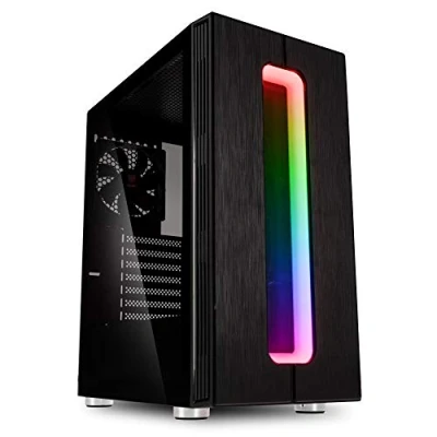 Immagine di Kolink Nimbus RGB Midi Tower PC Case Nero 1 ventola pre montata, illuminazione integrata, finestra laterale, filtro per la polvere