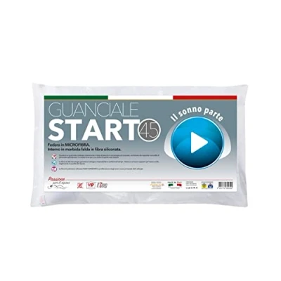 Immagine di V.I.P. VERY IMPORTANT PILLOW Guanciale Start 45 in Fibra Cardata Siliconata, cm x 75, Bianco, Poliestere