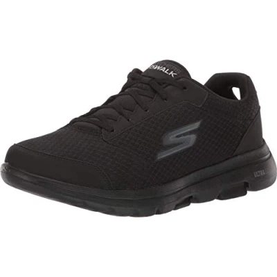 Immagine di Skechers Gowalk 5 Qualify Athletic Lace Up Mesh Shoe, Scarpe da Ginnastica Uomo, Nero, 41 EU Larga
