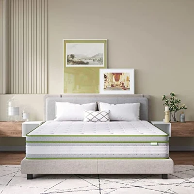 Immagine di Novilla Materasso 150x200, Matrimoniale Molle Insachettate Memory Foam in Gel Fresco Altezza 27cm, Ibrido Tessuto Carbone di Bambù, Supporto del Bordo Tecnologia Alta Resilienza