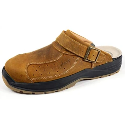 Immagine di EUROROUTIER Premium Leather Tucson Brown, Zoccoli, Ciabatte Antinfortunistiche Certificate SB+A+E+FO+SRC (Numeric_39)
