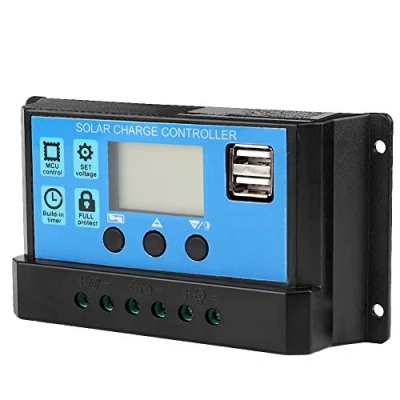 Immagine di Gorgeri 60A/50A/40A/30A/20A/10A 12V 24V Regolatore di carica solare automatico PWM (60A):regolatore 60a