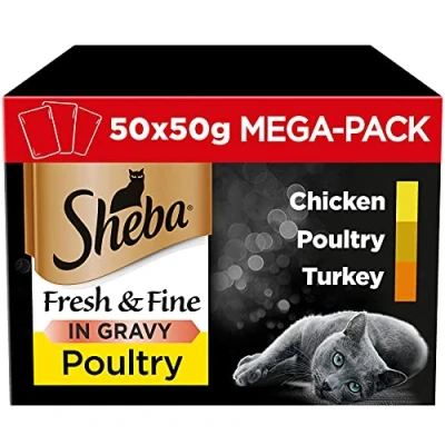 Immagine di Sheba Délices du Jour 50 x g Umido per gatto Con pollo, pollame e tacchino in salsa