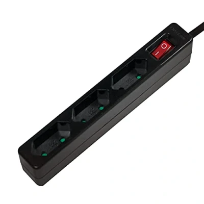 Immagine di LogiLink LPS230B Multipresa con interruttore 3 scomparti Nero CEE 7/17 1 pz.