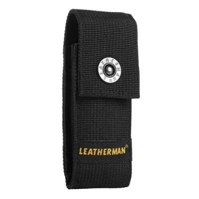 Immagine di Leatherman Fodero in Nylon, con Bottone Automatico Rivetto Metallo, Compatibile i Modelli Signal, Super Tool e Surge, Taglia L, Capacità Interna: 12 x 3,8 2 cm, Nero