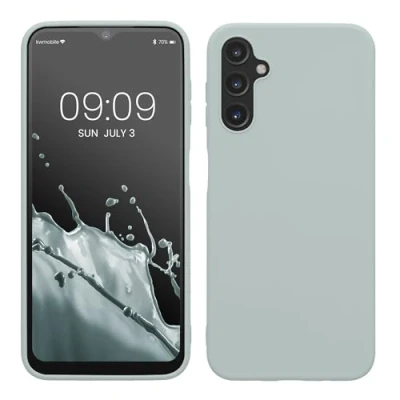 Immagine di kwmobile Custodia Compatibile con Samsung Galaxy A14 5G Cover Back Case per Smartphone in Silicone TPU Protezione Gommata menta freddo