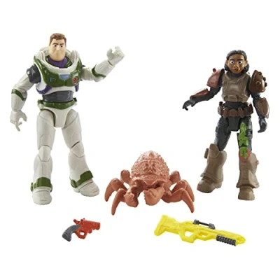Immagine di Buzz LightyearLa vera storia di Difensori della Base personaggi e accessori, altezza 12,7 cm, 2 action figure, insetto strumenti, Giocattolo per Bambini 3+ Anni, HHY15 [Esclusivo Amazon]