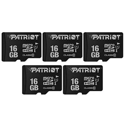 Immagine di Patriot Memory LX Series micro SD Flash card 16GB PSF16GMDC105 5 PACK