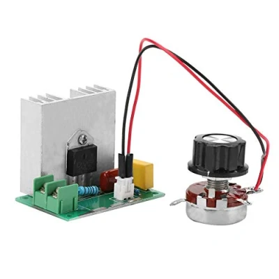 Immagine di regolatore di velocità del motore AC 0 220V 4000W 40A tensione LED dimmer componente elettronico in plastica