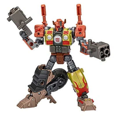 Immagine di Transformers Legacy Evolution Deluxe, giocattolo di Crashbar, da 14 cm, action figure per bambini e bambine dagli 8 anni in su