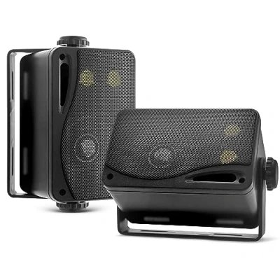 Immagine di Pyle PLMR24B Altoparlante impermeabile, 3,5&quot;, 200 W, 3 vie, resistente alle intemperie, colore: Nero