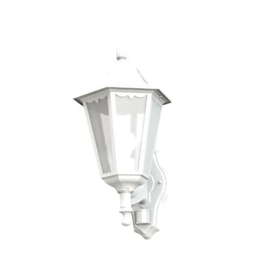 Immagine di Eglo Navedo lampada da parete per esterni a 1 luce con rilevatore di movimento, sensore in fusione alluminio e vetro, colore: bianco, attacco: E27, IP44