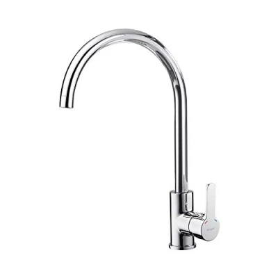 Immagine di Ibergrif, Rubinetto da Cucina con Bocca Alta, Miscelatore Lavabo Alto, Cromo
