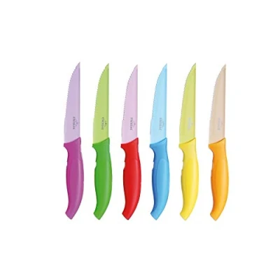 Immagine di Excelsa Passione Color Set 6 Coltelli da Bistecca, Acciaio Inossidabile, Multicolore