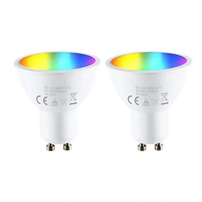Immagine di 2 Pièces GU10 WIFI Led Spot, Lampes Intelligentes, RGB + CCT, APP Dimmable, Compatible Avec Amazon Alexa Google Home (5)