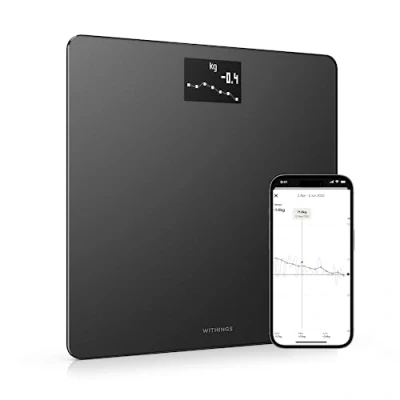 Immagine di Withings Body Bilancia Intelligente Wi Fi con Monitoraggio dell&#039;IMC, Pesapersone Digitale da Bagno e Sincronizzazione l&#039;App tramite Bluetooth o Fi, Nero