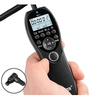 Immagine di ayex AX 3 (N3) Telecomando scatto remoto con timer compatibile Canon EOS 1D X Mark II, 5D IV, 5DS, 6D, 7D II ecc.
