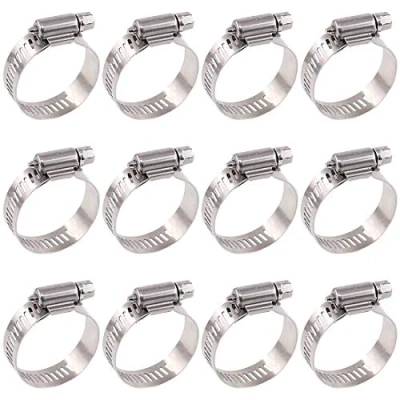 Immagine di Glarks Kit assortito di fascette stringitubo a vite senza fine in acciaio inox 304, regolabili, gamma 21 38 mm, 20 pezzi, morsetti per tubo dell&#039;acqua, idraulici, applicazioni automobilistiche e