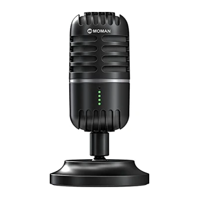 Immagine di microfono PC, streaming per PS4, PS5, condensatore microphones USB C giochi, podcast, registrazioni, streaming, con muto/gain, adattatore telefono, compatibile Mac, Winows