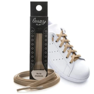 Immagine di leazy Lacci elastici piatti XL (7 occhielli per lato, Beige)