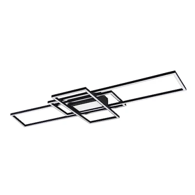 Immagine di Trio, Plafoniera, Irvine incl. 1 x LED,SMD,60,0 Watt,3000 6500K,7100 Lm. Finitura: Metallo, Antracite L:105,0cm, L:42,0cm, A:6,5cm Comando a distanza,